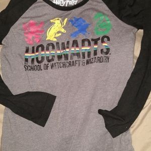 Harry Potter "Hogwarts" Kids Long Sleeve Tee NWOT